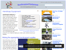Tablet Screenshot of handicappedequipment.org